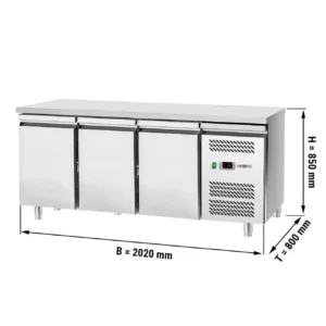 Pekařský chladící stůl Eco - 2000x800mm - se 3 dveřmi