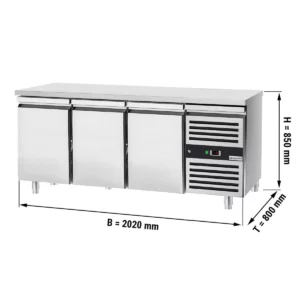 Pekařský chladící stůl PREMIUM - 2000x800mm - se 3 dveřmi