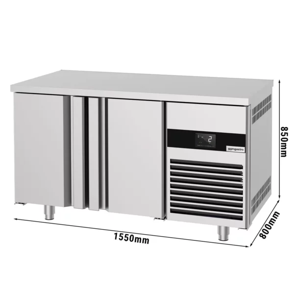Pekařský chladící stůl PREMIUM - 1550x800mm - se 2 dvířky