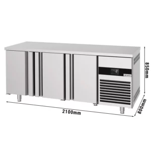 Pekařský chladící stůl PREMIUM - 2100x800mm - se 3 dveřmi