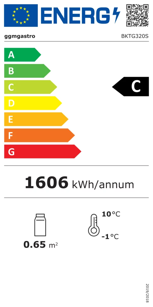 Barový chladící stůl - 1,33 m - 320L - se 3 skleněnými dveřmi & 2 policemi - exteriér & interiér černý - Image 10