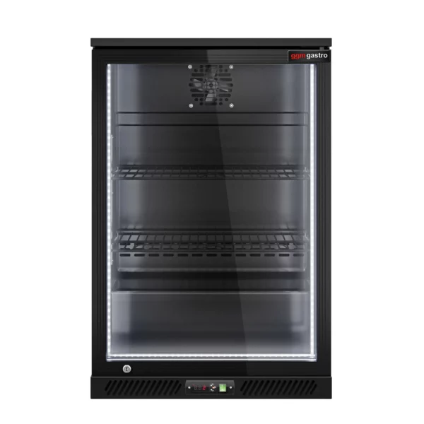 Barová chladnička - 600 mm - 126L - LED osvětlení & 1 křídlové dveře - vnějšek & vnitřek černý - Image 8