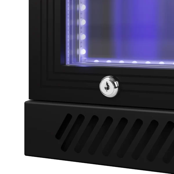 Barová chladnička - 1330 mm - 320L - LED osvětlení a 3 křídlové dveře - vnějšek & vnitřek černý - Image 2