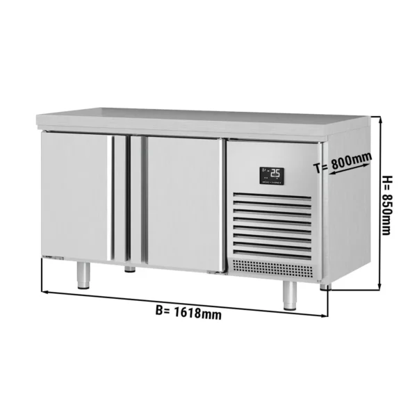 Pekařský mrazící stůl Premium PLUS - 1618x800mm - se 2 dveřmi