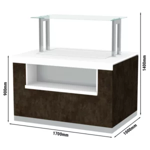 Bufetový pult studený PRAHA - 1700mm - s chladící deskou