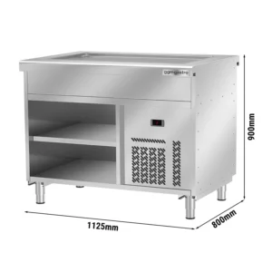 Bufetový pult studený KODAŇ - 1120mm - s chladící deskou - pro 3x GN 1/1 - nerez AISI 304