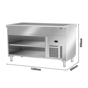 Bufetový pult studený KODAŇ - 1500mm - s chladící deskou - pro 4x GN 1/1 - nerez AISI 304