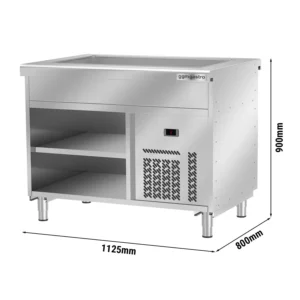 Bufetový pult studený KODAŇ - 1120mm - s chladícím tácem - pro 3x GN 1/1 - nerez