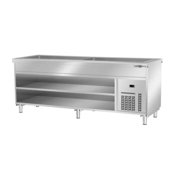 Bufetový pult studený KODAŇ - 2250mm - s chladícím tácem - pro 6x GN 1/1 - nerez - Image 6