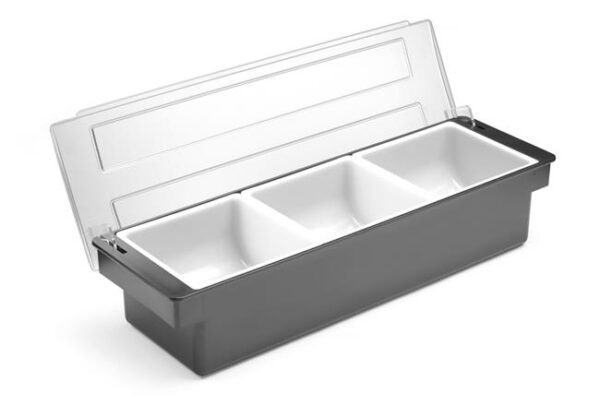 Box na přísady – 3 nádoby, Bar up, Černá, 480x150x(H)100mm - Image 3
