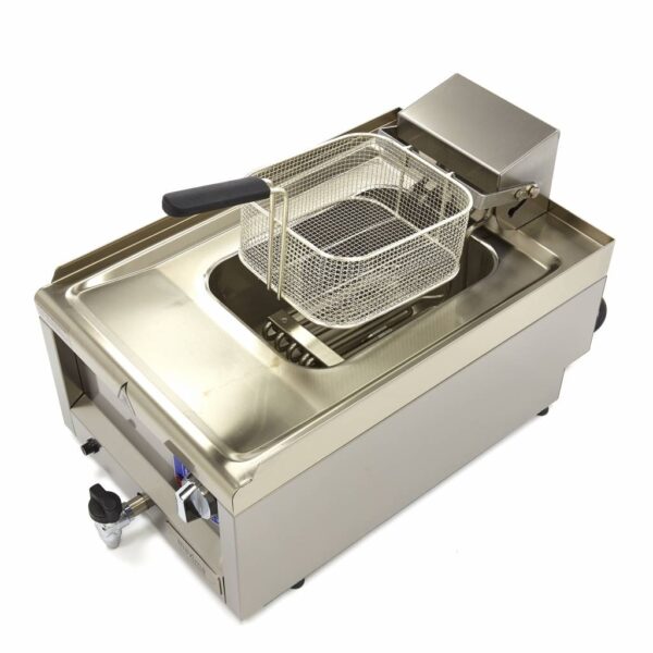 Maxima Elektrická fritéza s kohoutkem – komerční – 1×10 l | 09391640 - Image 3