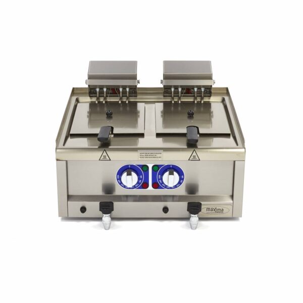 Maxima elektrická fritéza s kohoutkem - 12kW - 400V - 2 x 10 L | 09391650 - Image 4