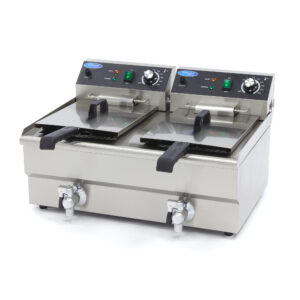 Elektrická fritéza s kohoutkem – 2×13 l | Maxima 09365231