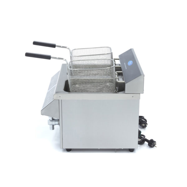 Indukční fritéza s kohoutkem – 2×8 l | Maxima 09371095 - Image 4
