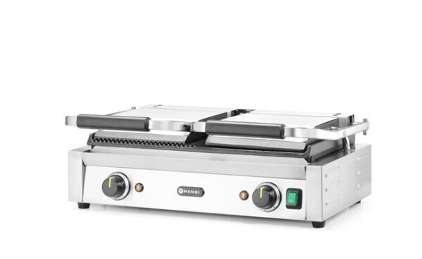 Dvojitý kontaktní gril, HENDI, napůl hladký, napůl drážkovaný, 230V/3600W, 575x430x(H)510mm - Image 5