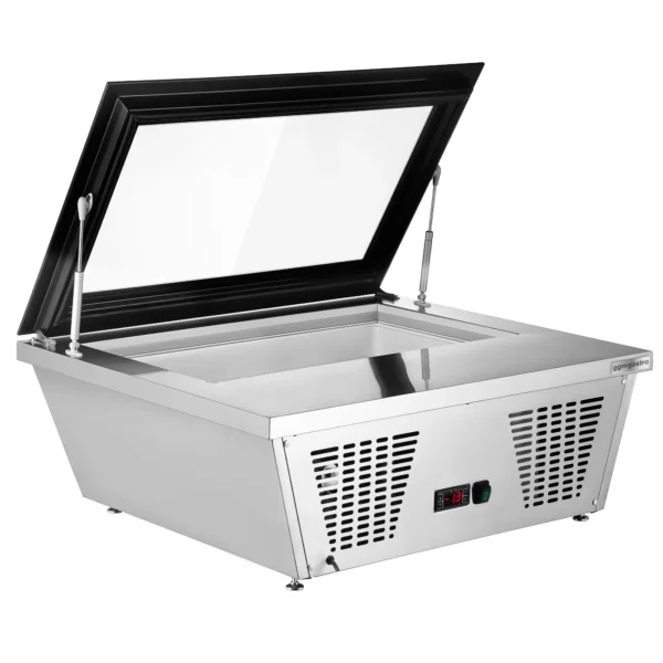 Stolní vitrína na zmrzlinu - 870mm - pro 4x 5L nádoby na zmrzlinu - rovné víko - Image 6