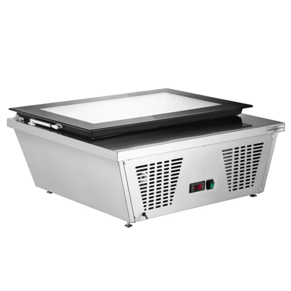 Stolní vitrína na zmrzlinu - 870mm - pro 4x 5L nádoby na zmrzlinu - rovné víko - Image 7