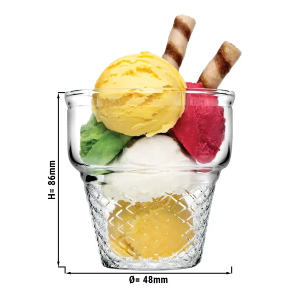 (24 kusů) Zmrzlinové sklenice Mini Cornet - 0,245 litru - Image 3