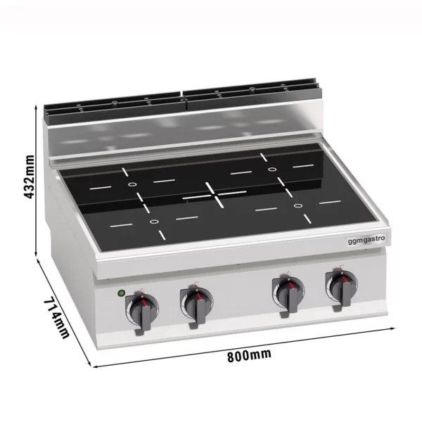 Indukční sporák - 14 kW - 4 varné desky