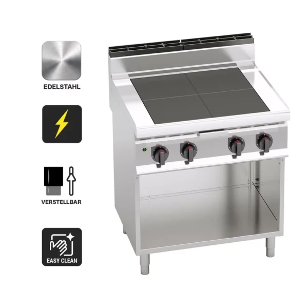 Elektrický sporák - 12 kW - se sníženou varnou deskou - Image 2