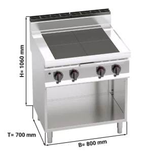 Elektrický sporák - 12 kW - se sníženou varnou deskou