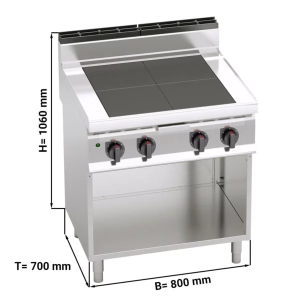 Elektrický sporák - 12 kW - se sníženou varnou deskou