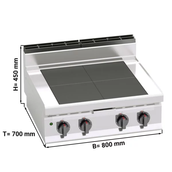Elektrický sporák - 12 kW - se sníženou varnou deskou