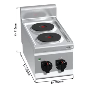 Elektrický sporák - 4 kW - 2 plotny kulaté