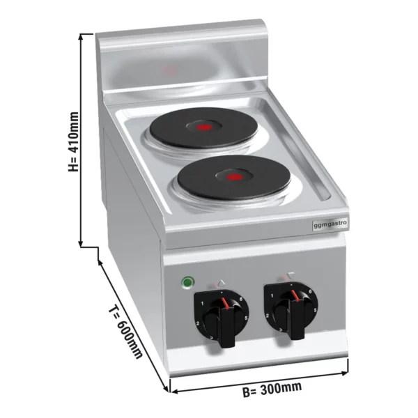 Elektrický sporák - 4 kW - 2 plotny kulaté