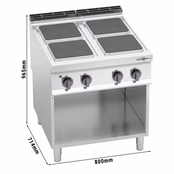 Elektrický sporák - 14 kW - 4 plotny čtvercové - Image 3