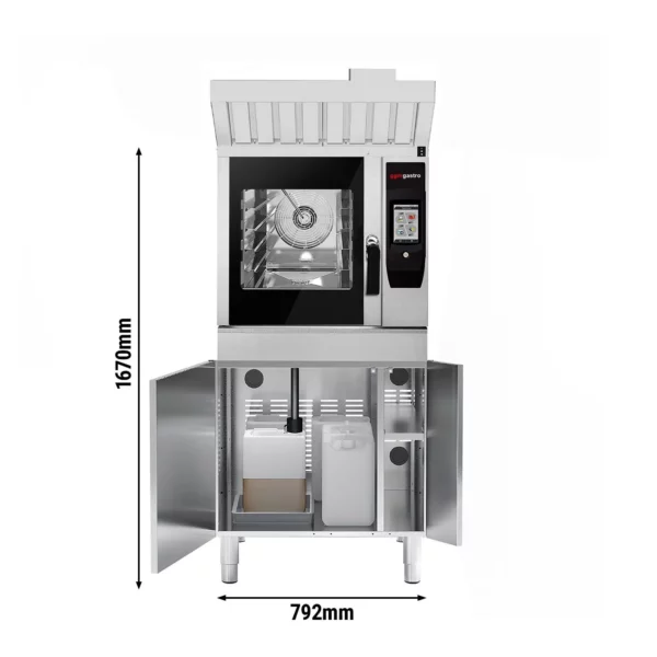 Konvektomat - Touch - 4x GN 1/1 - s funkcí grilu a systémem sběru tuku
