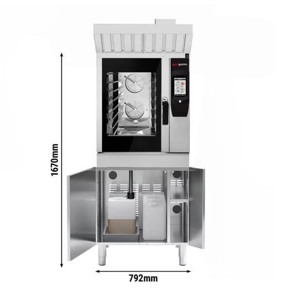 Konvektomat - Touch - 6x GN 1/1 - s funkcí grilu a systémem sběru tuku
