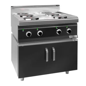 Elektrický sporák - 9,2 kW - 4 plotny kulaté - včetně podstavce se 2 dvířky