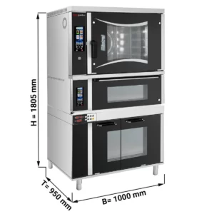 Pekařský kombinovaný konvektomat - dotykový - 6x EN 60x40 - včetně pece na pizzu a kynutí