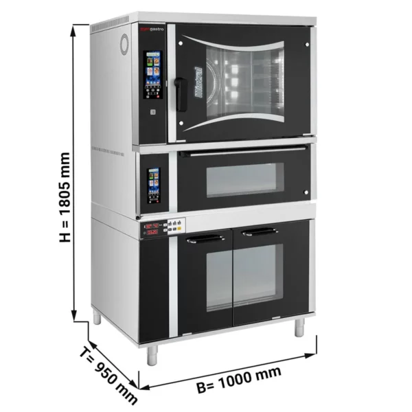 Pekařský kombinovaný konvektomat - dotykový - 6x EN 60x40 - včetně pece na pizzu a kynutí