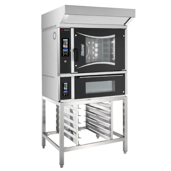 Pekařský kombinovaný konvektomat - dotykový - 6x EN 60x40 - včetně pece na pizzu, digestoře a základního rámu - Image 3