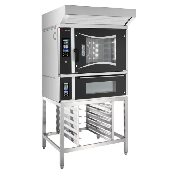 Pekařský kombinovaný konvektomat - dotykový - 6x EN 60x40 - včetně pece na pizzu, digestoře a základního rámu - Image 3
