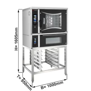 Pekařský kombinovaný konvektomat - Touch - 6x EN 60x40 - včetně pece na pizzu a základního rámu