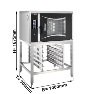 Pekařský kombinovaný konvektomat - Touch - 6x EN 60x40 - včetně základního rámu a držáku podnosu