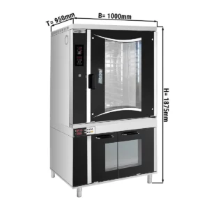 Pekařský kombinovaný konvektomat- Digitální - 10x EN 60x40 - včetně kysovací skříňky