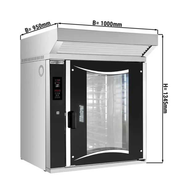 Pekařský kombinovaný konvektomat - digitální - 10x EN 60x40 - včetně digestoře, motoru a kondenzátoru