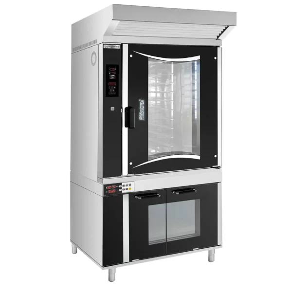 Pekařský kombinovaný konvektomat - Digitální - 10x EN 60x40 - včetně digestoře a kysací skříňky - Image 5