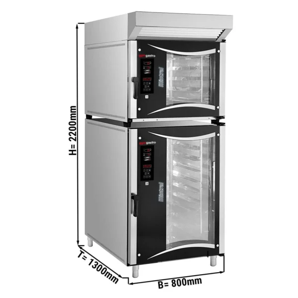 2x pekařský konvektomat - digitální - 5x + 10x EN 80x40