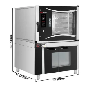 Pekařský kombinovaný konvektomat - Digitální - 5x EN 80x40 - včetně kynutí