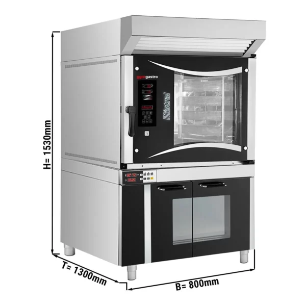 Pekařský kombinovaný konvektomat - Digitální - 5x EN 80x40 - včetně digestoře a kynutí