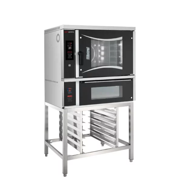 Pekárenská elektrická horkovzdušná trouba - digitální - 6x EN 60x40 - včetně pece na pizzu a základního rámu - Image 3