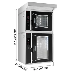2x pekařský kombinovaný konvektomat - digitální - 6x + 10x EN 60x40 - včetně digestoře