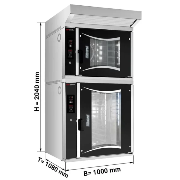 2x pekařský kombinovaný konvektomat - digitální - 6x + 10x EN 60x40 - včetně digestoře
