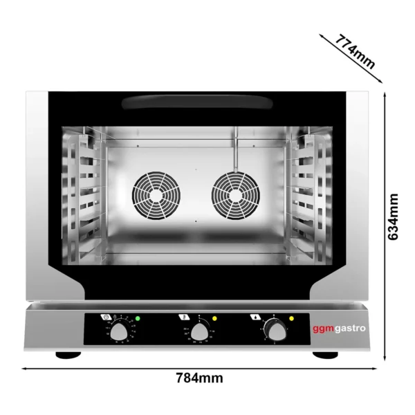 Horkovzdušná trouba COMPACT - manuální - 4x GN 1/1 nebo EN 60x40