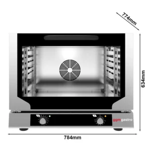 Horkovzdušná trouba COMPACT - manuální - 4x EN 60x40 nebo GN 1/1